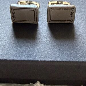 Yves Saint Laurent Vintage Silver Cufflinks